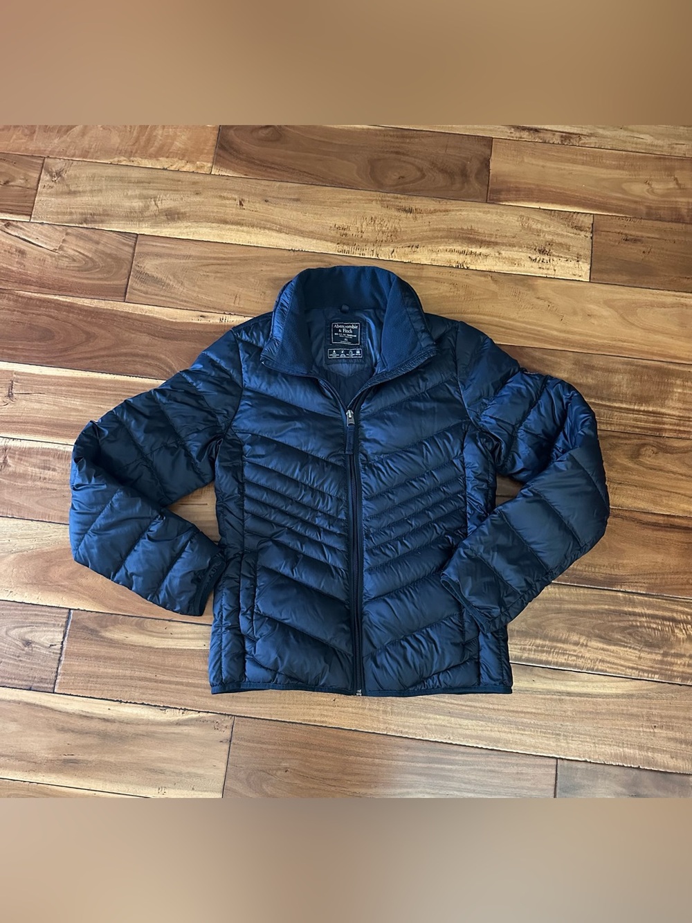 Abercrombie & Fitch Dark Navy Blue Quilted Puffer Jacket XS